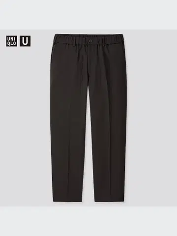 UNIQLO U 와이드핏 테이퍼드 팬츠 블랙 S 사이즈