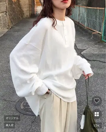 헨리넥 와플 T-셔츠 klee