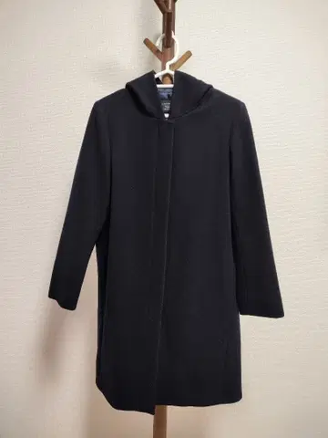 URBAN RESEARCH DOORS 후드 부착 롱 코트 네이비