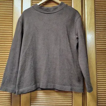 MHL 브라운 울 마 혼방 긴팔 티셔츠 M 사이즈