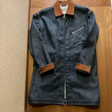 UNITED ARROWS & SONS 카라 소매 코듀로이 데님 코트 M