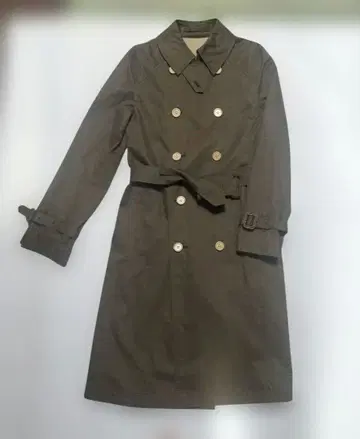 MHL 다크 브라운 더블 브레스트 트렌치코트