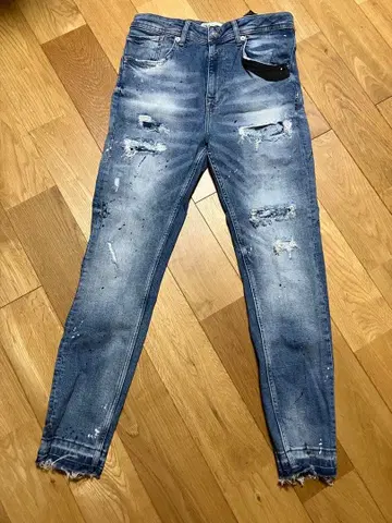 ZARA 데미지 가공 스키니 데님