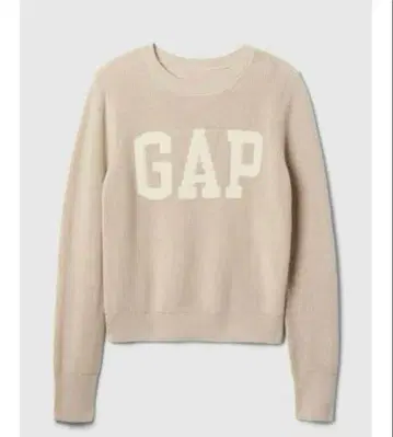 GAP 베이지 로고 니트 스웨터 S