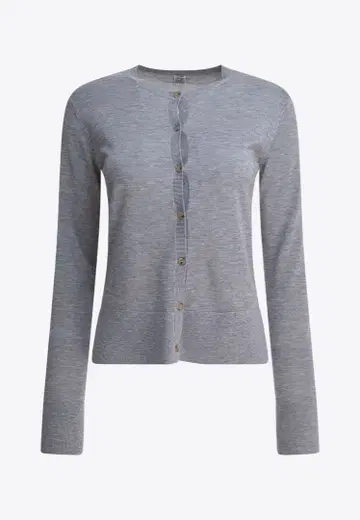 Toteme 그레이 긴팔 버튼 니트 가디건