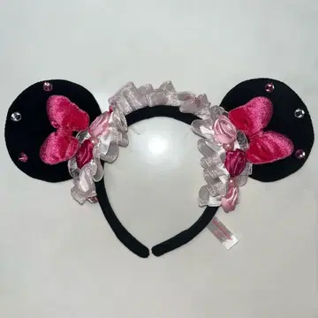 디즈니 머리띠 장미 핑크