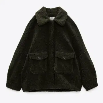 ZARA 보아 자켓 블루종 여성용 XS 사이즈 그린