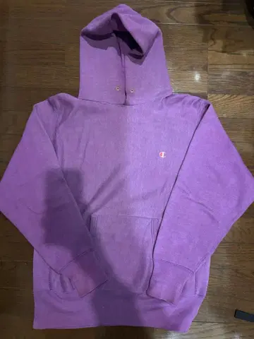 Champion Reverse Weave 후드티 L 사이즈 퍼플