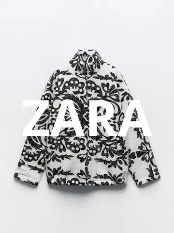[ ZARA ] 프린트 퀼팅 자켓