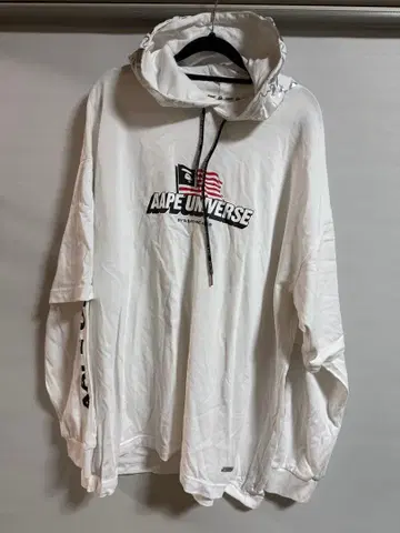 AAPE UNIVERSE 화이트 후드티