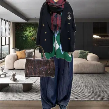 80년 재고 택 포함 새상품 엠블럼 자수, 더블 자켓