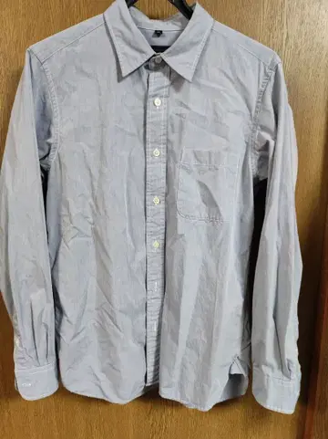 무인 라이트 블루 M 사이즈 긴팔 셔츠