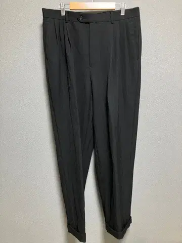 PRONTO UOMO 투 턱 울 슬랙스 블랙 빈티지 구제 의류