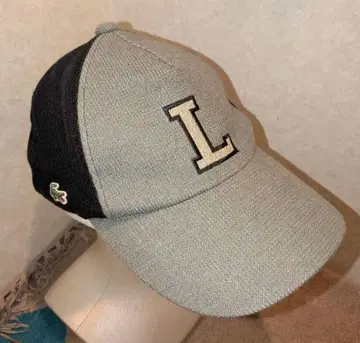 LACOSTE 라코스테 자수 캡 그레이/블랙 사이즈 58cm