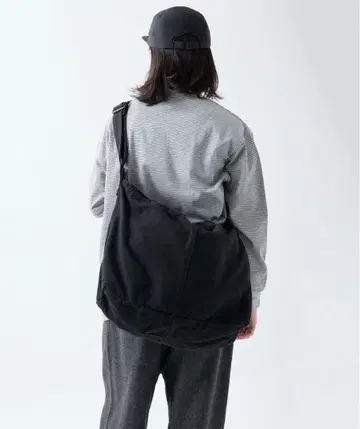 meltum 캔버스 메신저 백 블랙