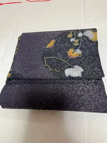 꽃무늬 후쿠로 오비 보라색