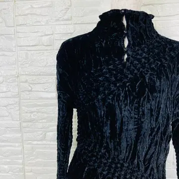 SPECCHIO 스페치오 벨로아 풀오버 셔츠 블랙 S