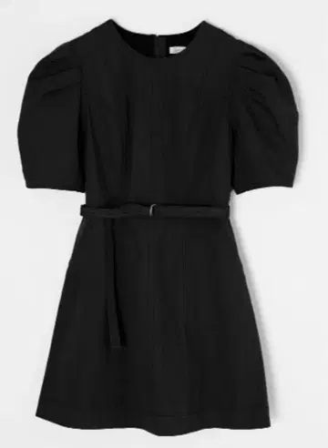 MOUSSY 블랙 미니 원피스 퍼프 슬리브