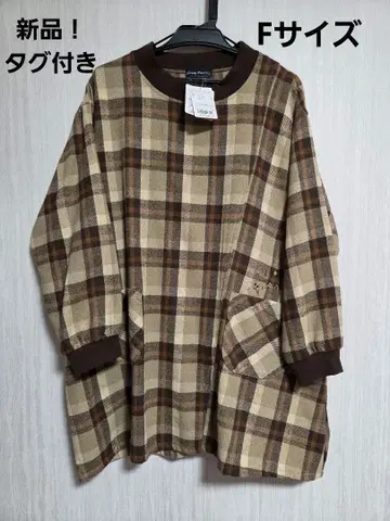 drug stores 체크 긴팔 튜닉 F 사이즈 드럭 스토어즈