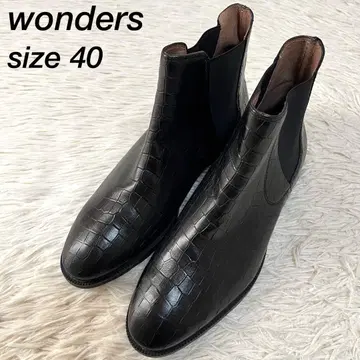 [ 미사용 새상품 ] 원더스 악어 엠보싱 가죽 사이드 고어 부츠
