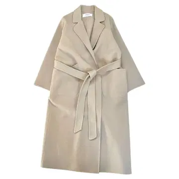 2025년 모델 SOEJU 울 리버 로브 코트 베이지