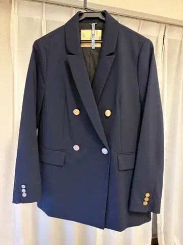 네이비 더블 브레스트 테일러드 자켓