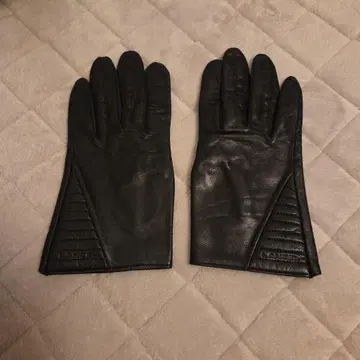 Lancel 블랙 가죽 장갑