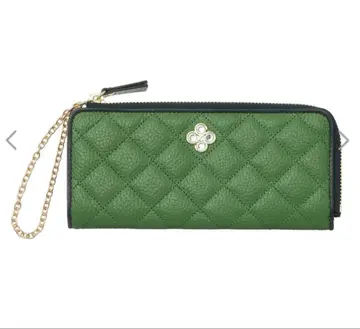 마리끌레르 그린 퀼팅 장지갑