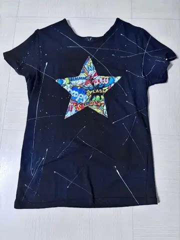 [ 새상품급 ] V2 별 모양 프린트 코튼 100% T셔츠