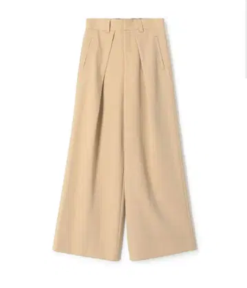 CABaN 울 개버딘 원턱 와이드 팬츠