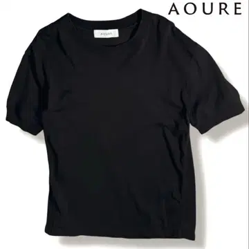 새상품 아우르 AOURE 반팔 T셔츠 티셔츠 면 M 블랙