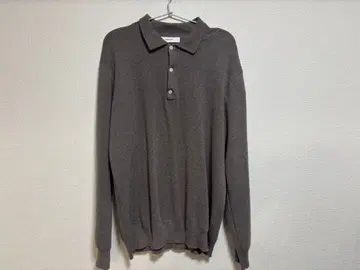 JOURNAL STANDARD INHERIT 그레이 긴팔 니트 피케 셔츠