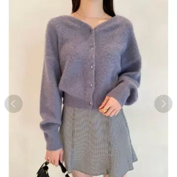 SNIDEL 라쿤 니트 가디건 그레이