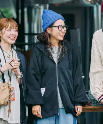 니코앤드 [be with M] 미사요 하지 후드티 블랙