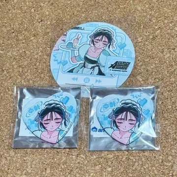 에이리언 스테이지 에이스테 스아 하트형 캔뱃지 3개 세트