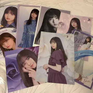 노기자카46 사이토 아스카 BIG 부채, A3 클리어 파일, A3 포스터