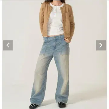 TINA:JOJUN 슈퍼 로우라이즈 스트레이트 데님 팬츠