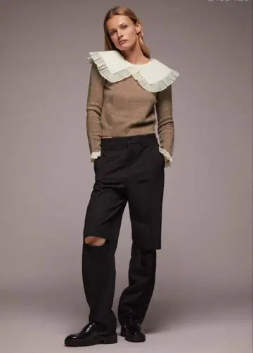 새상품 ZARA 대비 니트 스웨터 브라운