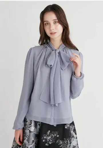 셀포드 쉬폰 보타이 블라우스
