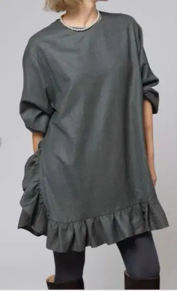 iena la boucle 울 비에라 미니 드레스 그레이