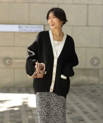 [ 거의 미사용 ] CADUNE 배색 THE 가디건