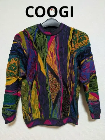 [레어] COOGI 멀티 컬러 3D 니트 스웨터