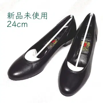 MIHAMA 24cm 미사용 새상품 힐 4cm 플레인 블랙 펌프스