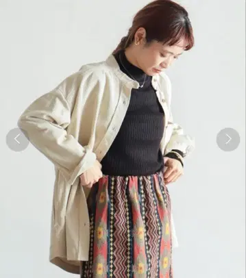 택 포함 새상품 놈브르 임페어 코듀로이 빅 셔츠