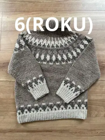 6 노르딕 무늬 터틀 니트 새상품급