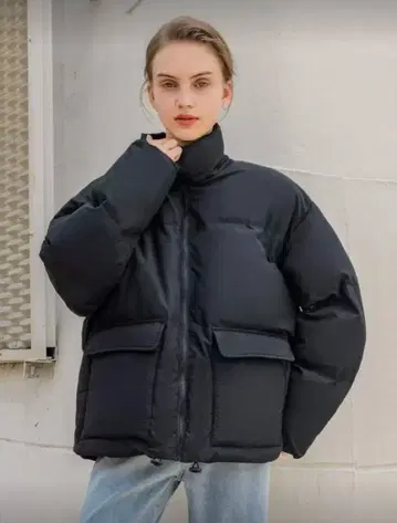 블랙 다운 자켓