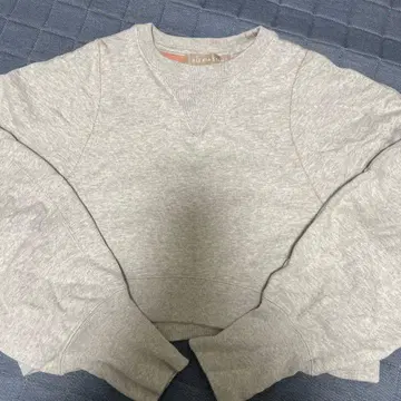 alexiastam 크롭 맨투맨 벌룬 슬리브