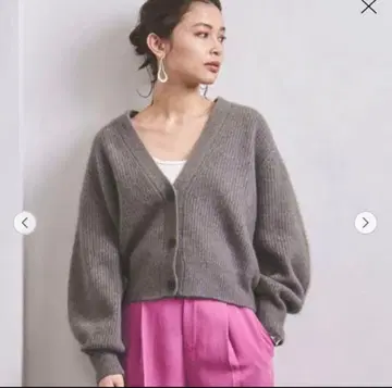 UNITED ARROWS W/FOX 퍼프 슬리브 가디건 W