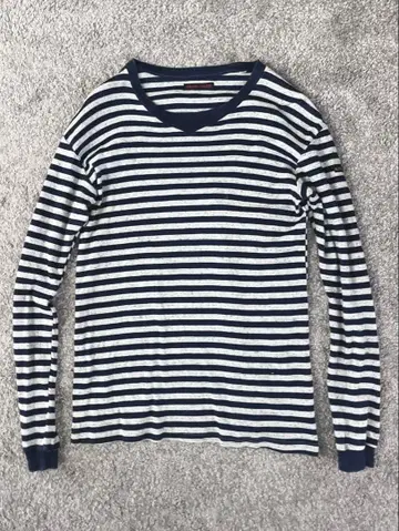 BLUE BLUE 보더 T셔츠 HRM 그레이 네이비 롱티 긴팔 일본제