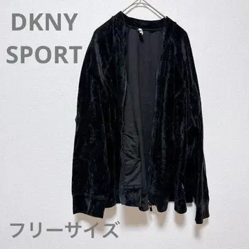 새상품급 DKNY SPORT 벨벳 후드티 블랙 후드티 프리 사이즈